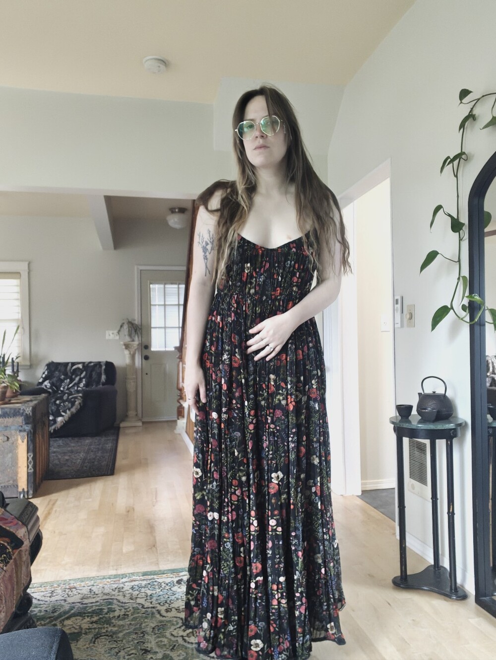 Anthropologie Floral Maxi Dress